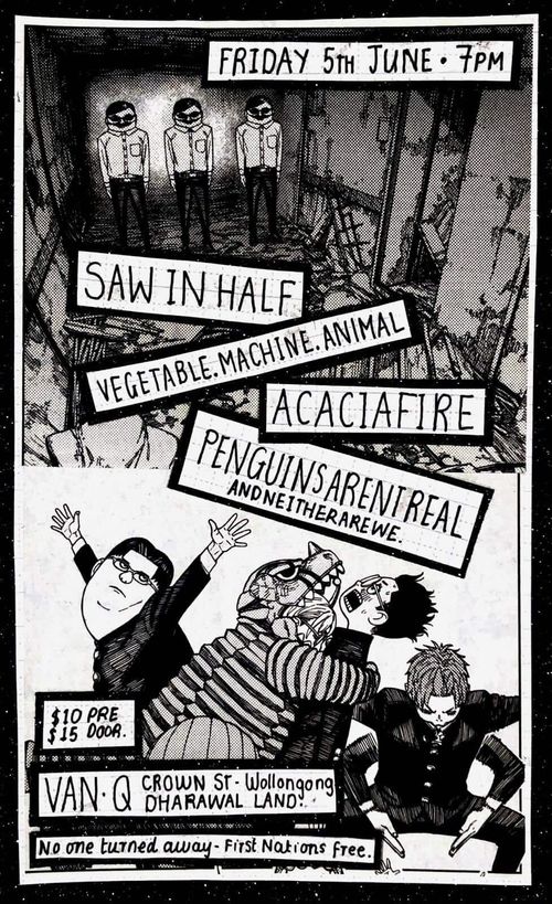 Saw in Half, Vegetable. Machine. Animal, Acaciafire, Penguinsarentrealandneitherarewe 
All Ages